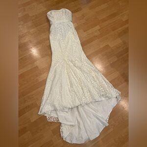Elegant White Lace Gown